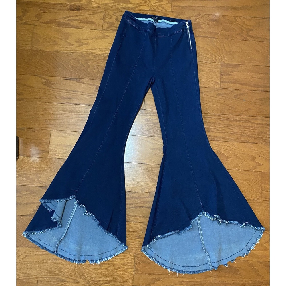 Judy Blue Jeans Womens Size 9/29 Blue Super Flare Fit Distressed Stretch